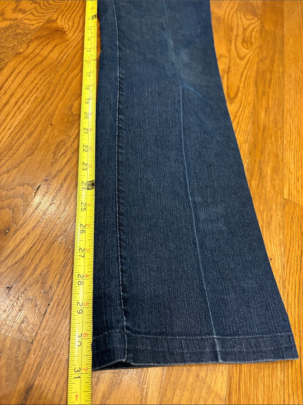 Beija-Flor Women's Dark Blue Flare Jeans - Classic Wide Leg - Picture 3 of 6